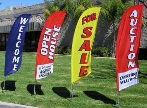 Temporary Signs banner flags outdoor 300x219